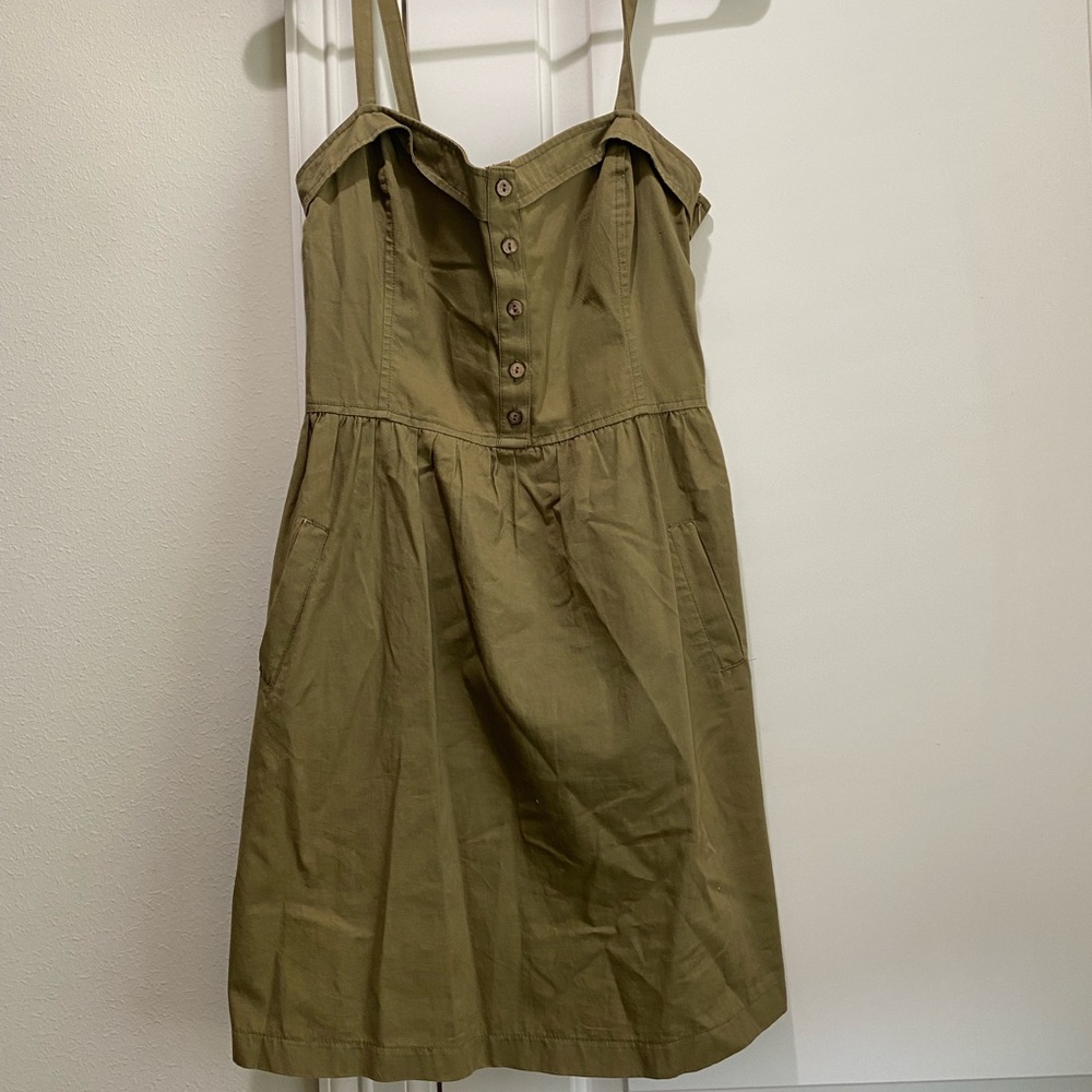Olive green mini dress